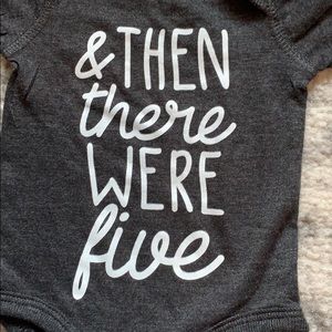 and then there were five onesie